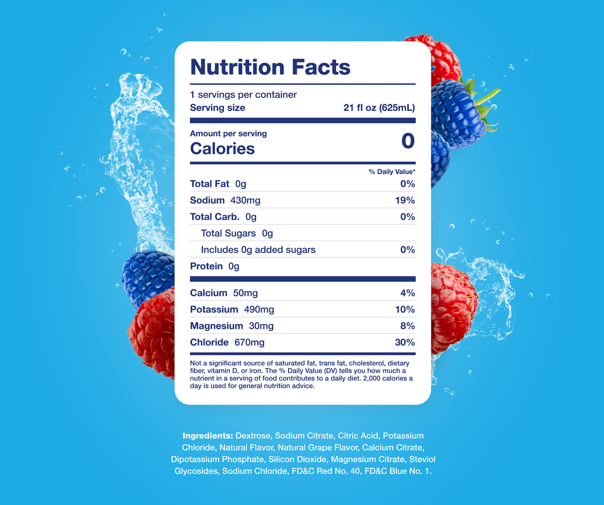 Zero Blue Raspberry – Electrolit® | Instant Hydration
