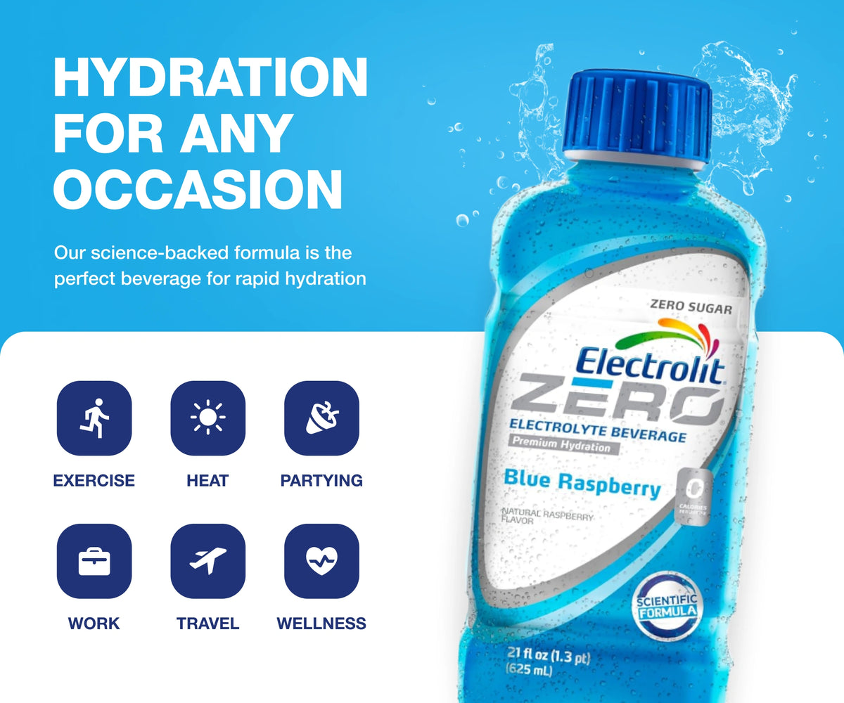 Instant Hydration Raspberry Zero Blue Raspberry – Electrolit® | Instant Hydration